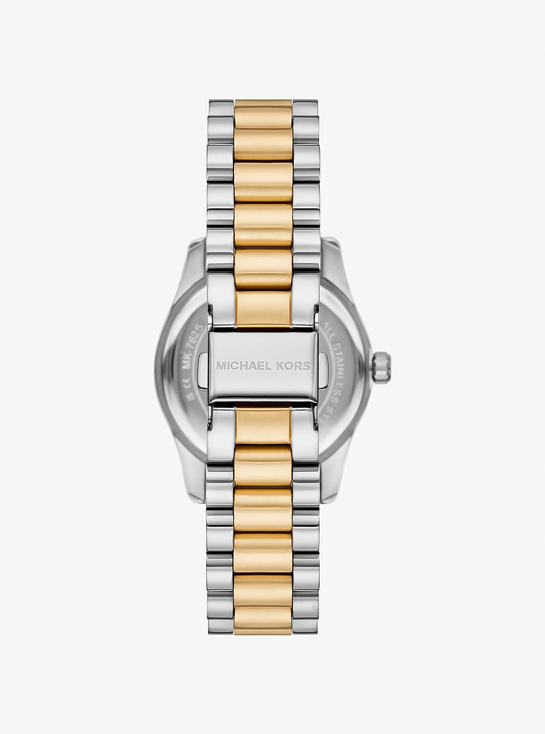Mini Lexington Pav&eacute; Two-Tone Watch  in TWO TONE | Michael Kors