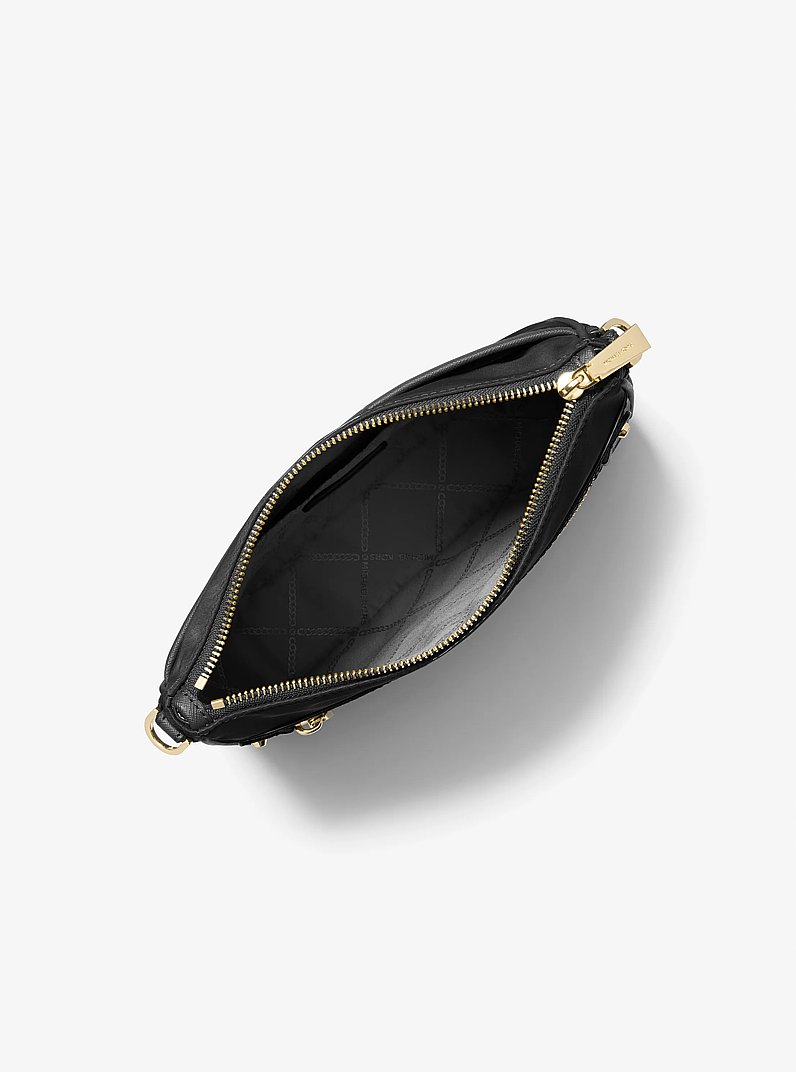 Jet Set Large Nylon Gabardine Messenger Bag in BLACK | Michael Kors