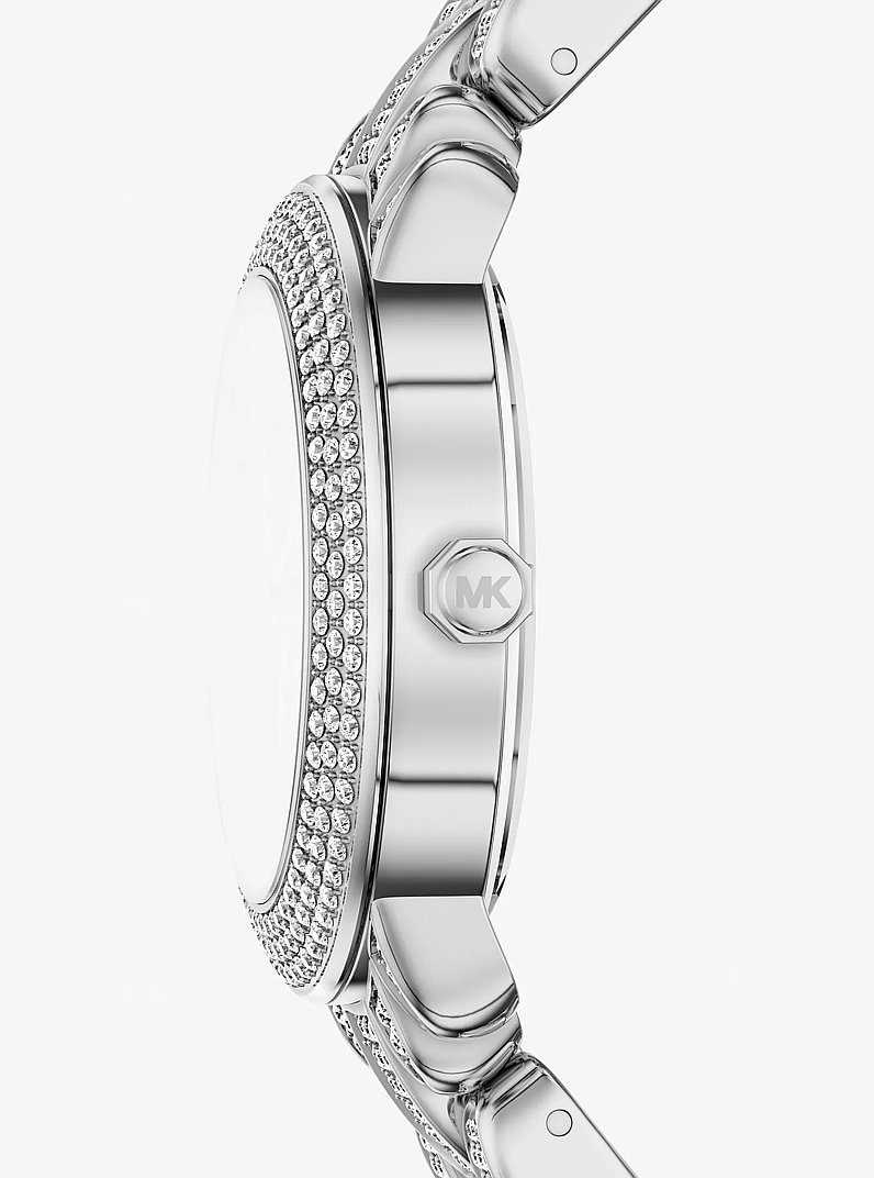 Pav&eacute; Phoebe Silver-Tone Watch in SILVER | Michael Kors