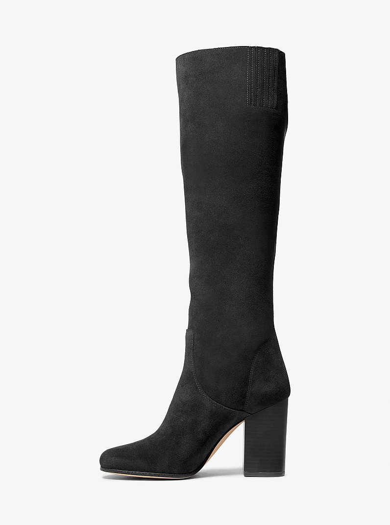 Jocelyn Suede Knee Boot in BLACK | Michael Kors