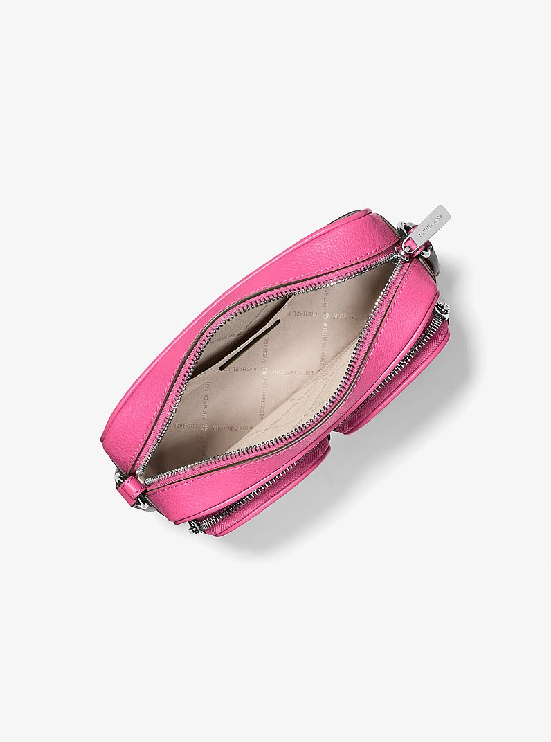 Jet Set Leather Medium Crossbody Bag with Case for Apple Airpods Pro&reg; in DRAGONFRUIT | Michael Kors