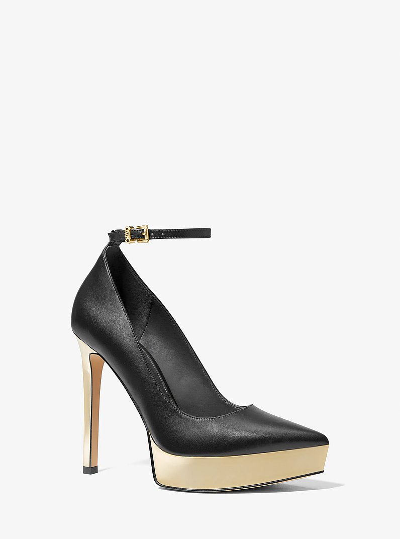 Plateau-Pumps Xenia aus Leder