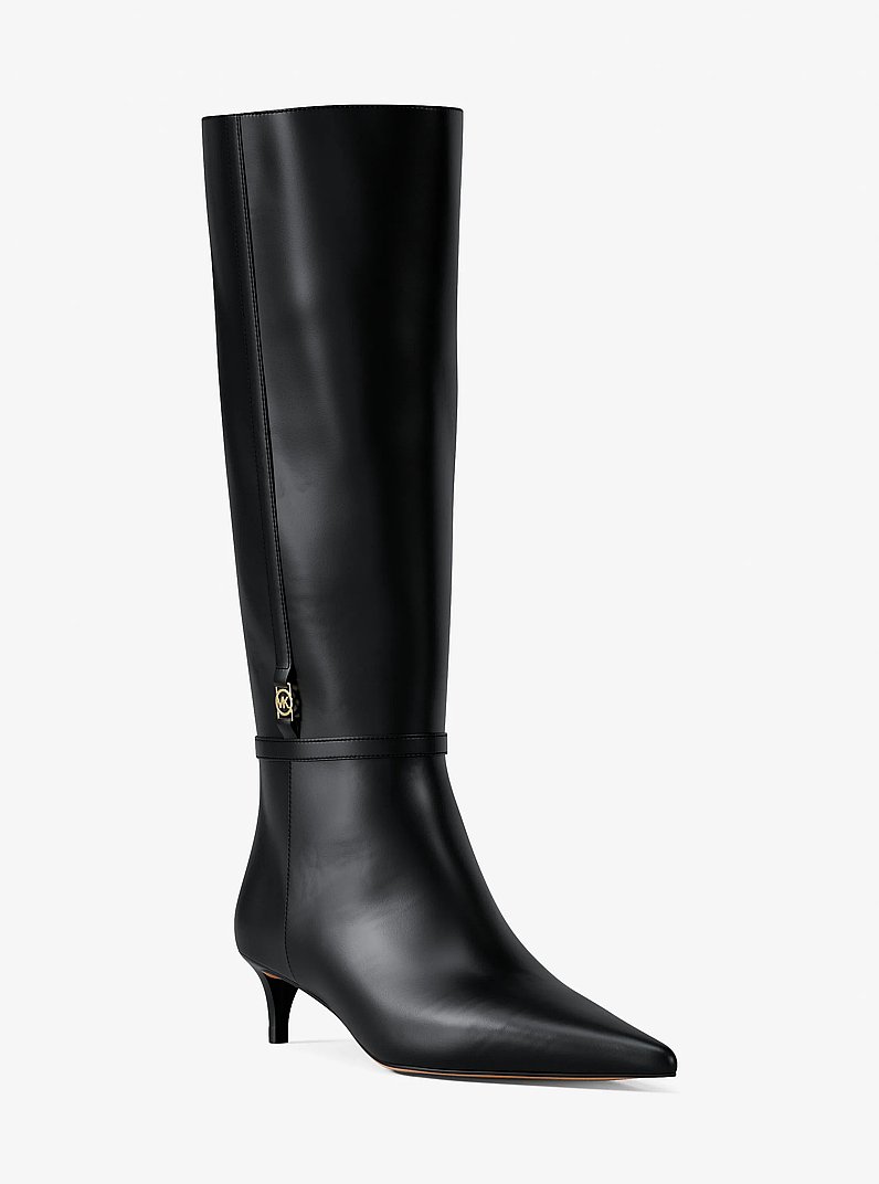 Nalia Kitten-Heel Boot in BLACK | Michael Kors