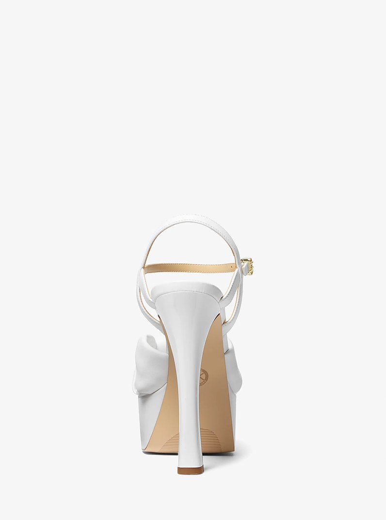 Elena Leather Platform Sandal in BLACK - Sale | Michael Kors [US]