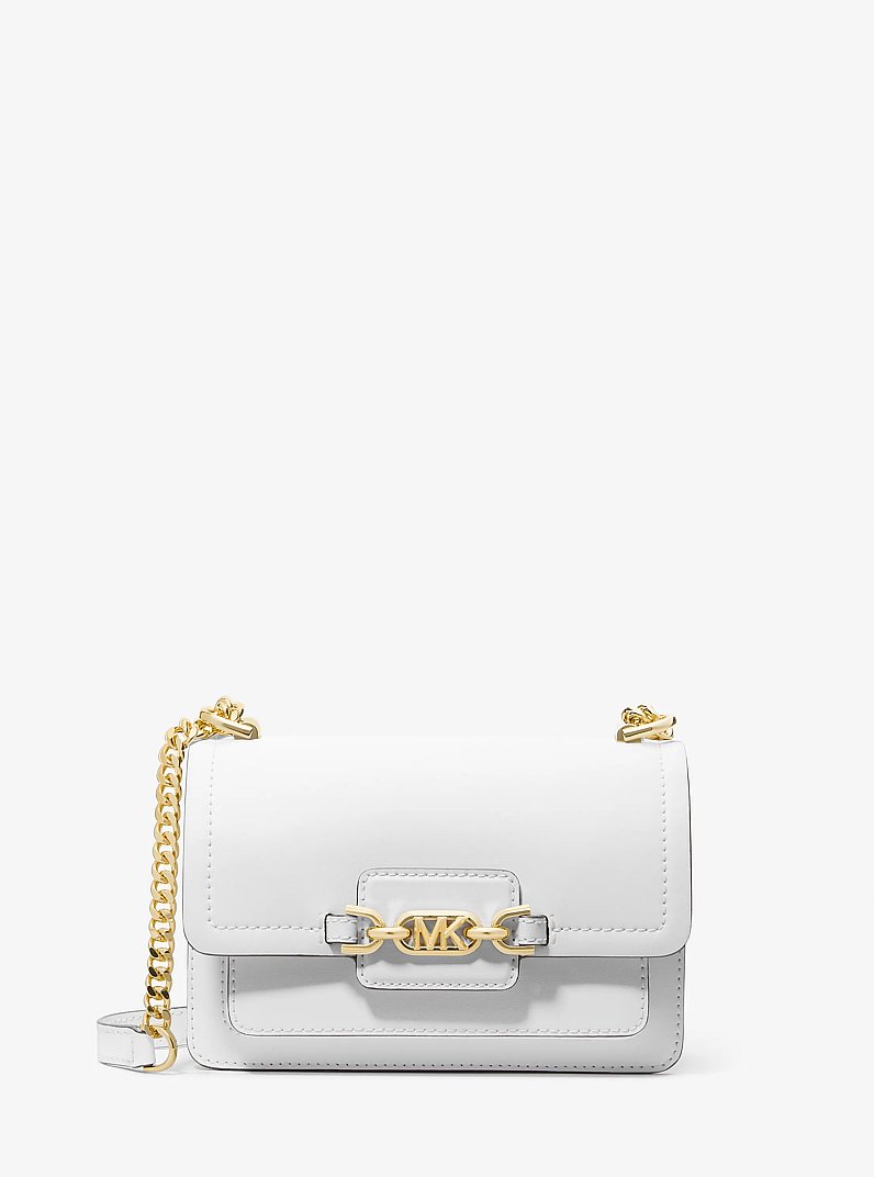 Heather Extra-Small Leather Crossbody Bag in OPTIC WHITE | Michael Kors