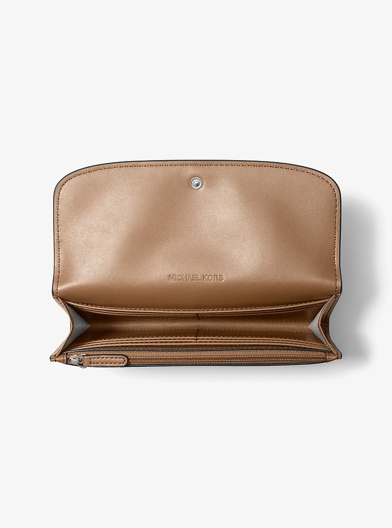 Hamilton Large Leather Continental Wallet in DRIFTWOOD | Michael Kors