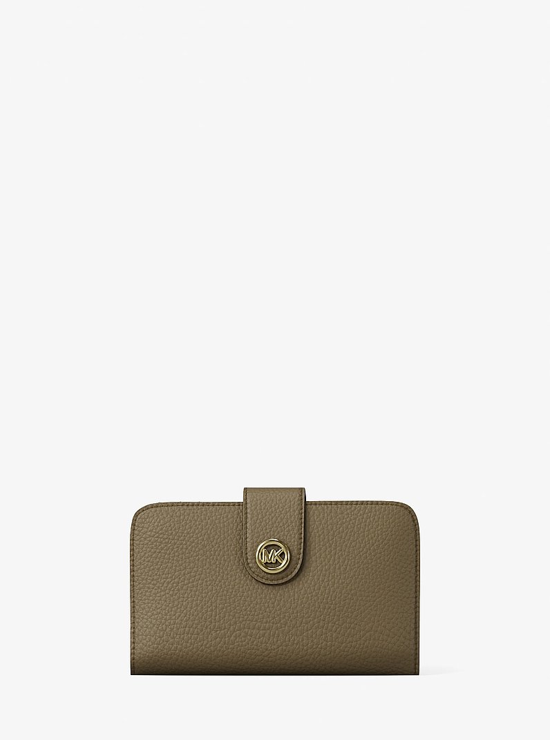 Billetera mediana de piel granulada con colgante MK Pop in LODEN | Michael Kors
