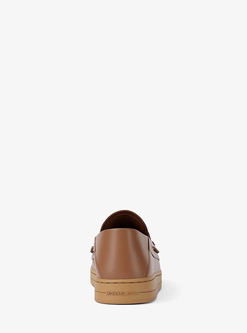 Aiden Leather Boat Shoes in LUGGAGE | Michael Kors