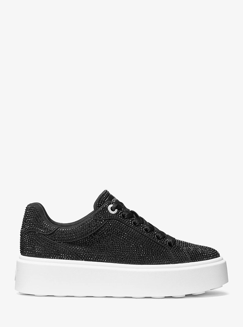 Romey Embellished Platform Sneaker in BLACK | Michael Kors