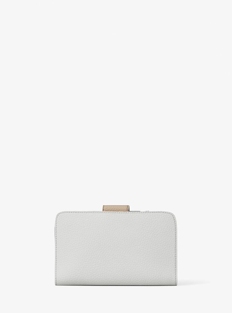 Mittelgro&szlig;e Brieftasche aus gekrispeltem Leder in Blockfarben mit MK&nbsp;Pop-Detail in [3983] | Michael Kors