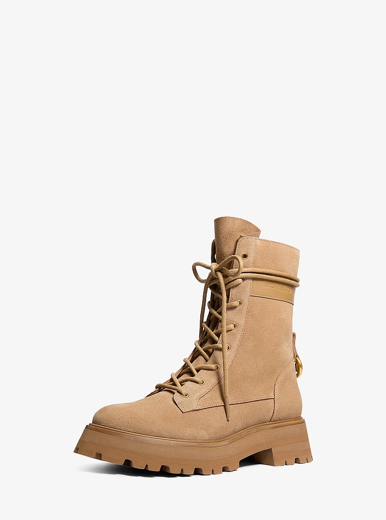Stivale combat Caleb in pelle scamosciata in [3740] | Michael Kors
