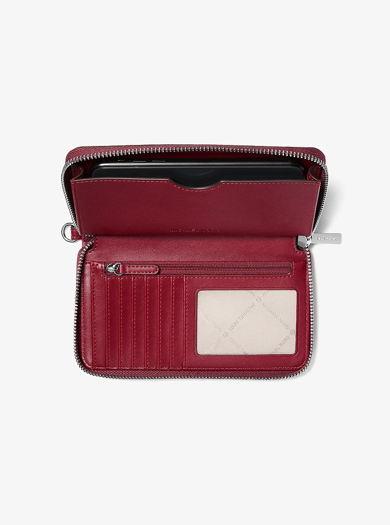 Jet Set Travel Large Smartphone Wristlet in MAROON | Michael Kors