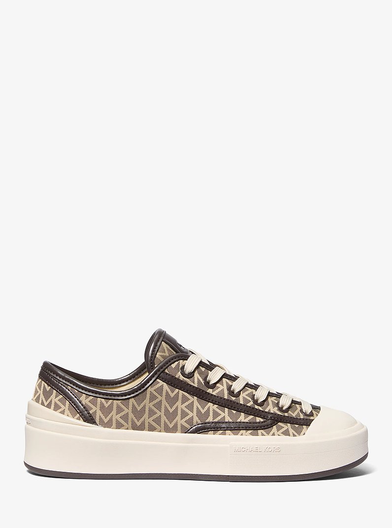 Jude MK2000 Logo Jacquard Sneaker in NATURAL | Michael Kors