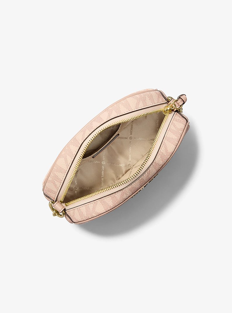 Jet Set Small Signature Logo Oval Crossbody Bag in BALLET | Michael Kors
