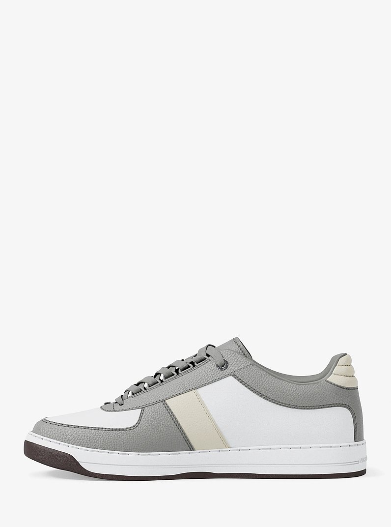 Zapatilla Brady de piel con bloque de color in GRIS CANTERA | Michael Kors