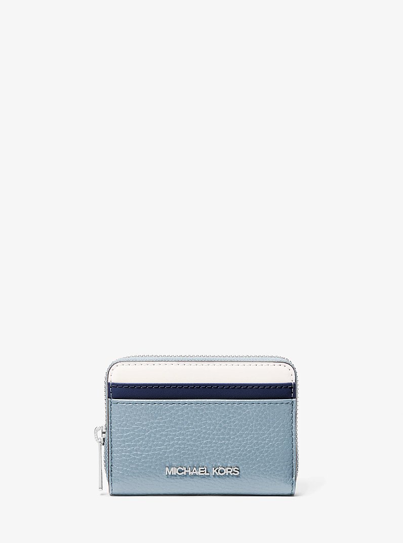 Jet Set Travel Medium Color-Block Wallet in PALE BLUE | Michael Kors