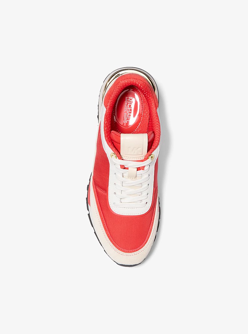 Nova Leather and Nylon Trainer in BURNT SIENNA | Michael Kors