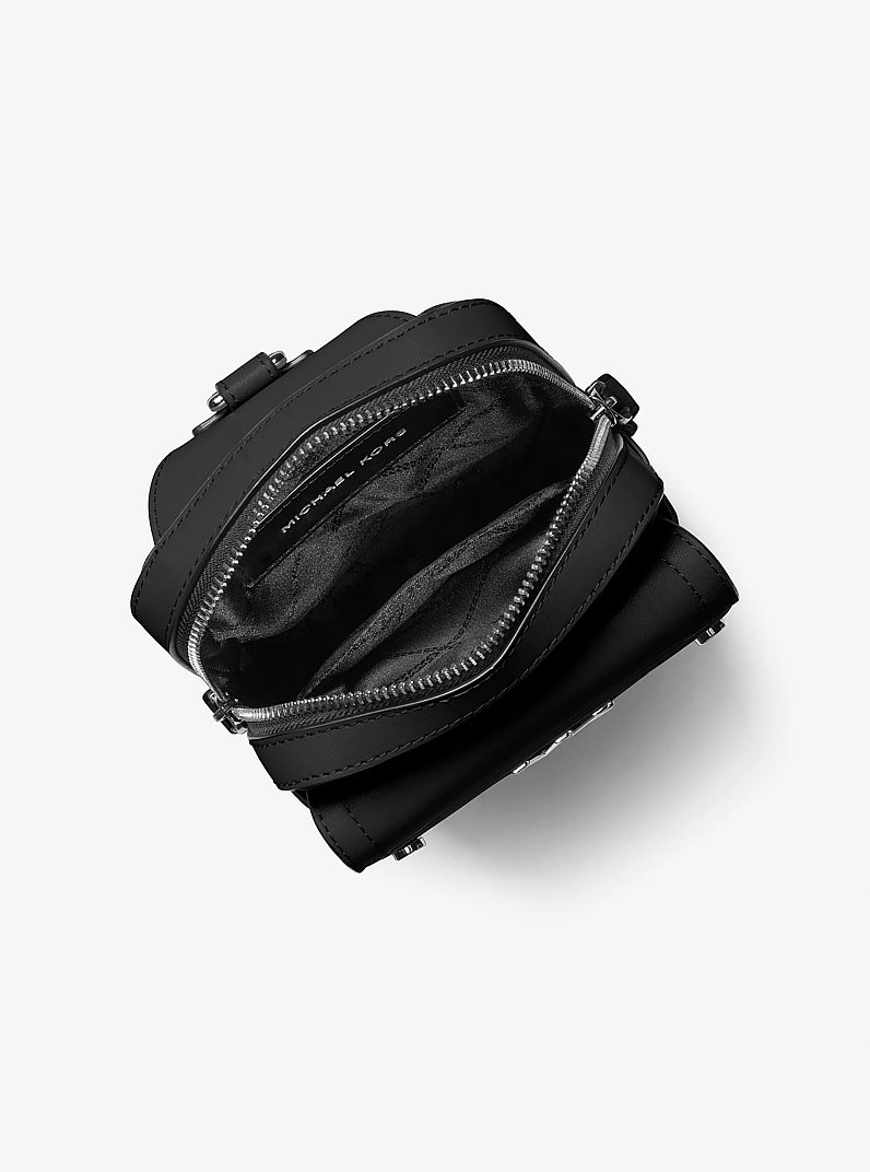 Varick Medium Leather Sling Pack in BLACK | Michael Kors