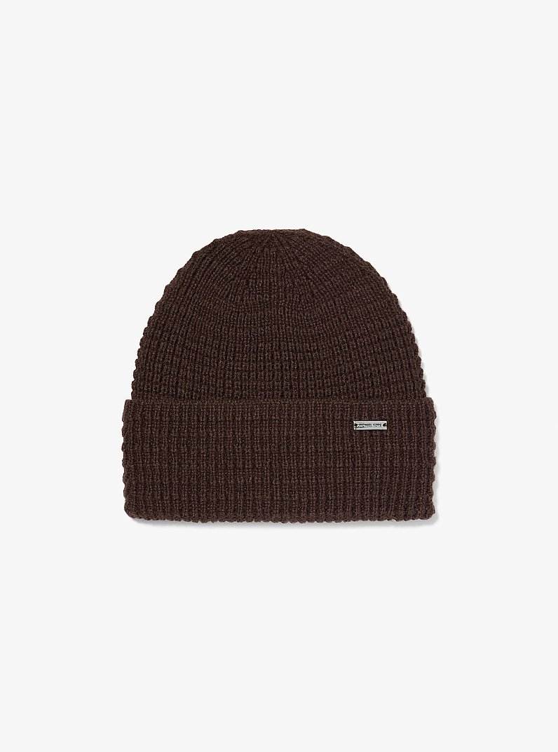 Textured Knit Beanie in CHOCOLATE | Michael Kors
