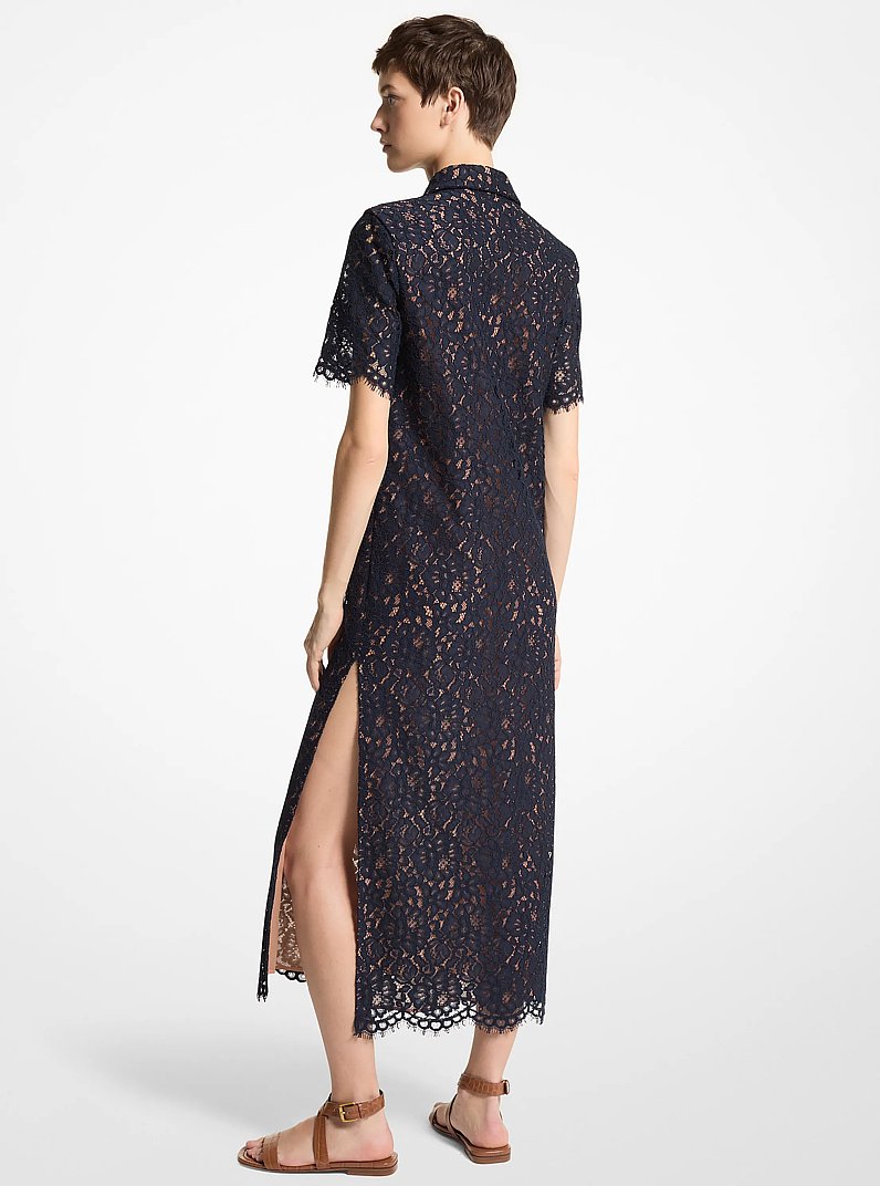 Tunikakleid aus floraler Kordelspitze in MIDNIGHT | Michael Kors