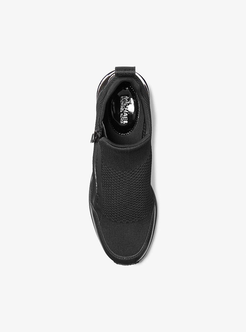 Willis Stretch Knit Trainer in BLACK/BLACK | Michael Kors