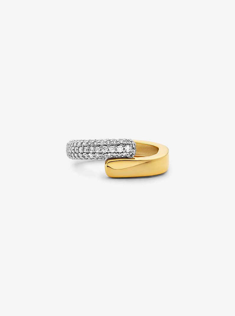 Pav&eacute;-Ring aus Sterlingsilber mit Edelmetallbeschichtung in ZWEIFARBIG | Michael Kors
