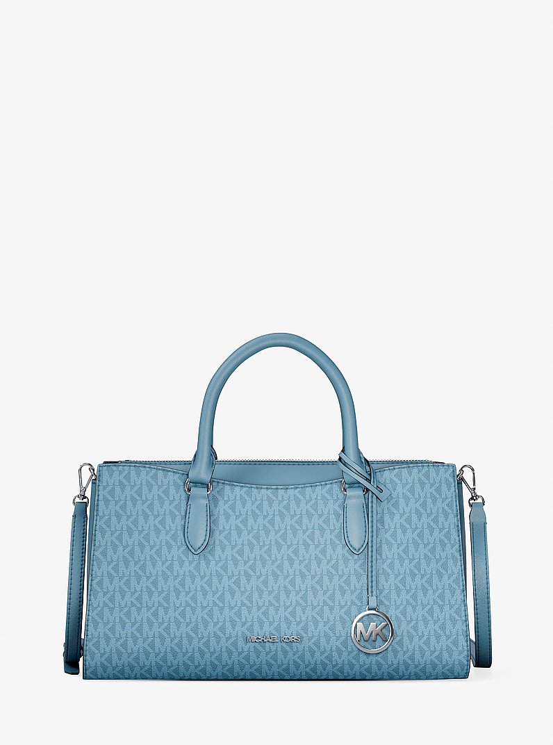 Arden Medium Top-Zip Satchel in DENIM | Michael Kors