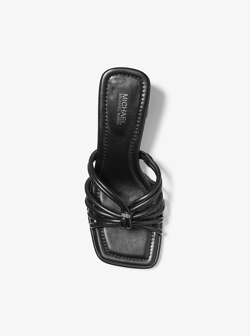 Astra Leather Mule in BLACK | Michael Kors