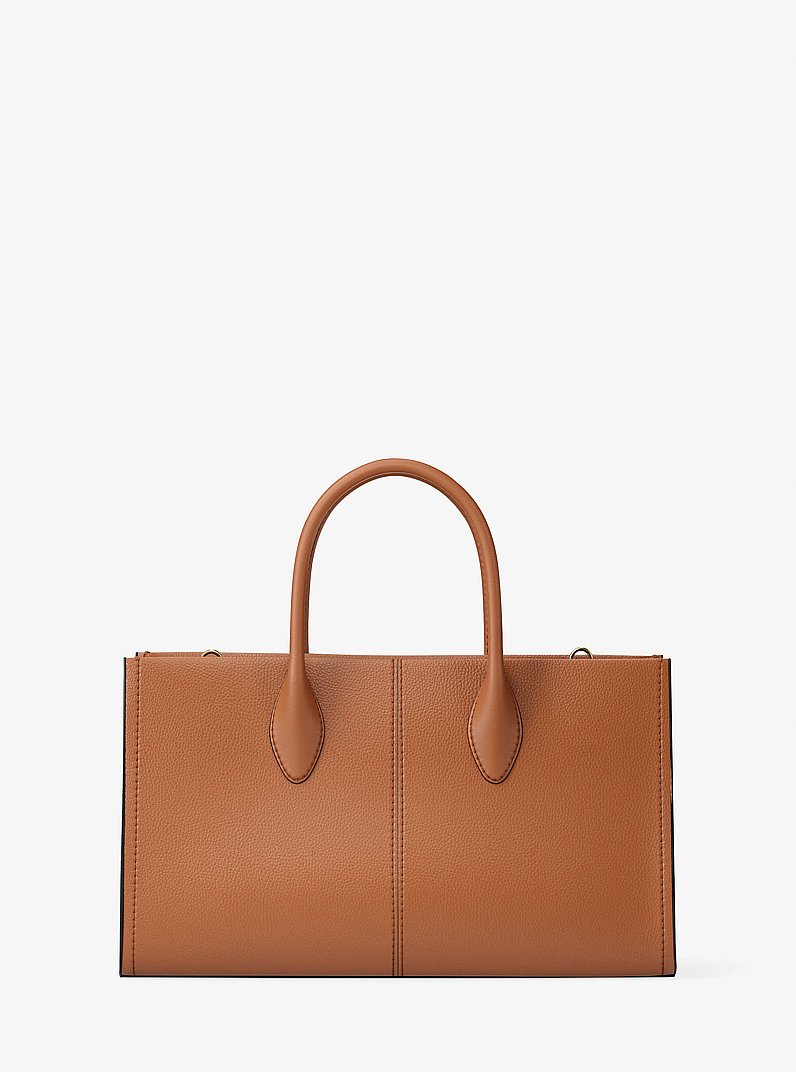 Bolso satchel Mirella mediano de piel granulada in LUGGAGE | Michael Kors