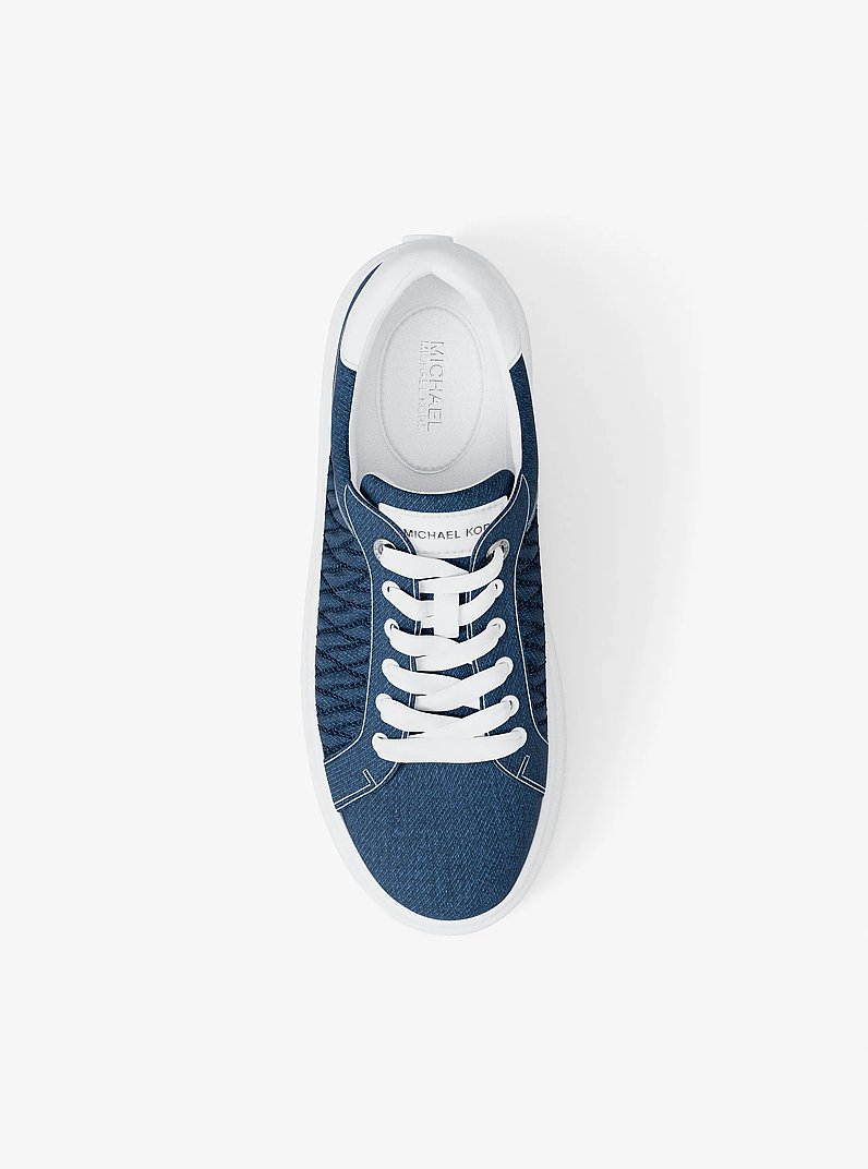 Zapato deportivo Romey con plataforma de denim acolchado in AZUL VINTAGE OSCURO LAVADO | Michael Kors