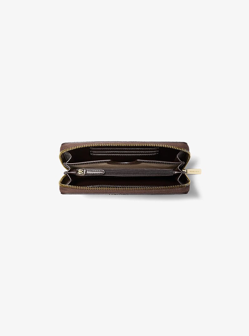 Zweifarbige Brieftasche Jet Set Medium mit Signature-Logomuster in GEP&Auml;CK MULTI | Michael Kors