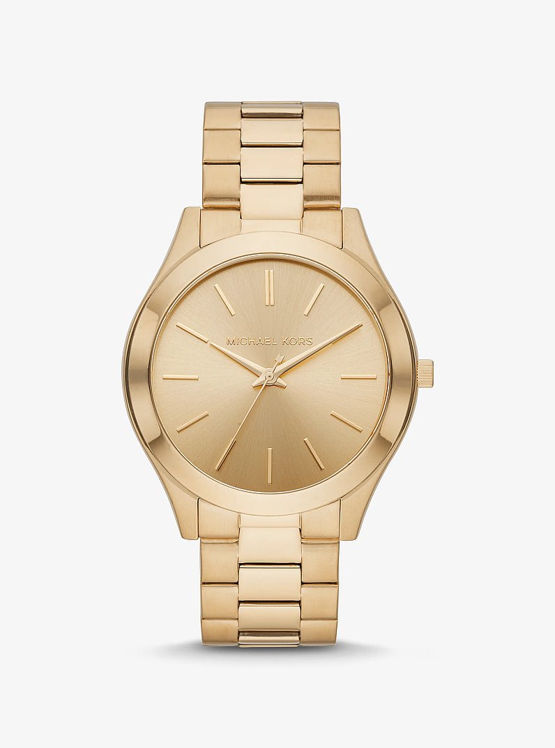Oversized Aspyn Gold-Tone Watch in GOLD | Michael Kors