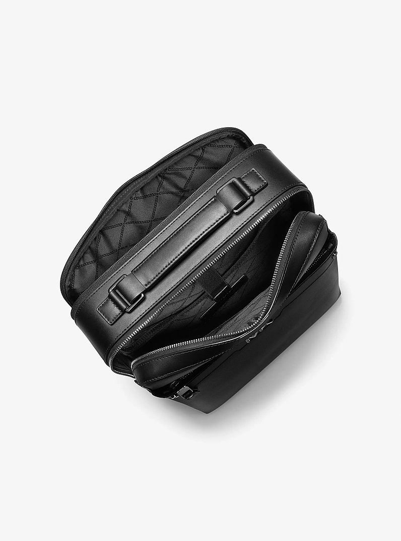 Varick Saffiano Leather Backpack in BLACK | Michael Kors
