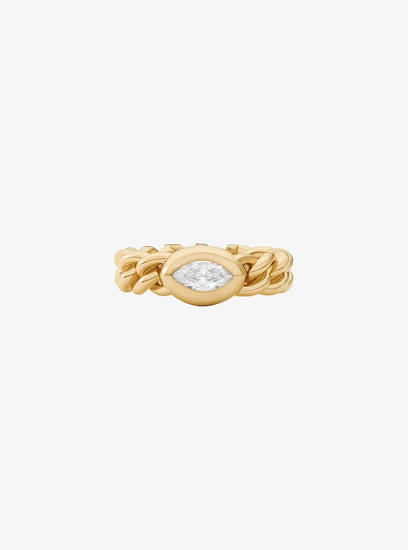 Marquise Cut Cubic Zirconia Ring in GOLD | Michael Kors