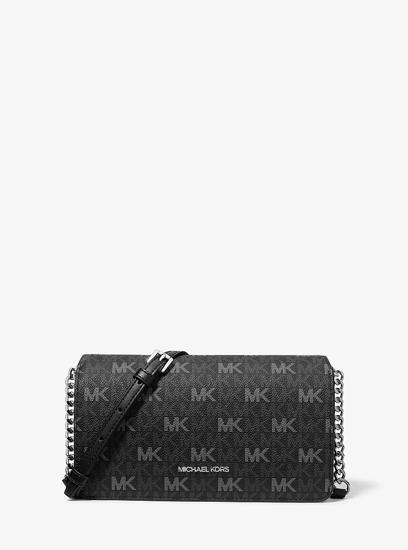 Sac &agrave; bandouli&egrave;re Jet Set Travel de taille moyenne &agrave; logo Signature in NOIR | Michael Kors