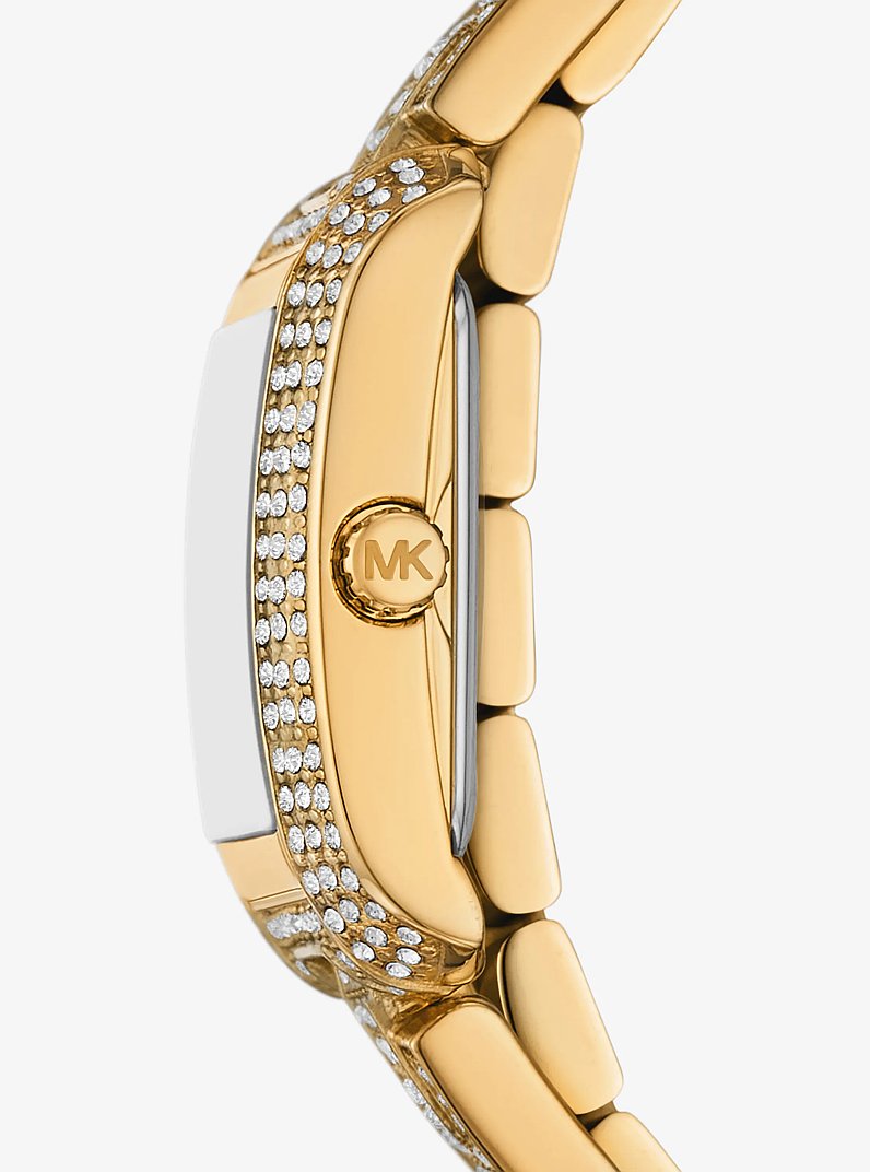 Armbanduhr Petite Emery mit doppelter Wicklung im Goldton mit Pav&eacute; in GOLDTON | Michael Kors
