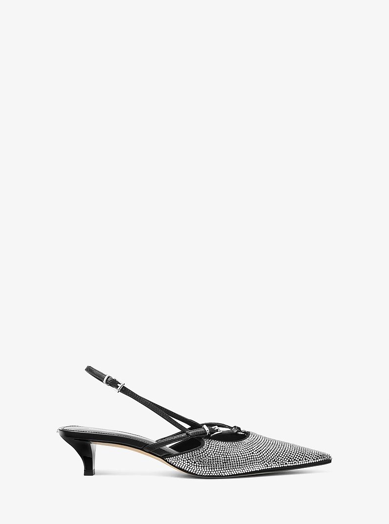 Selina Embellished Slingback Pump in BLACK | Michael Kors