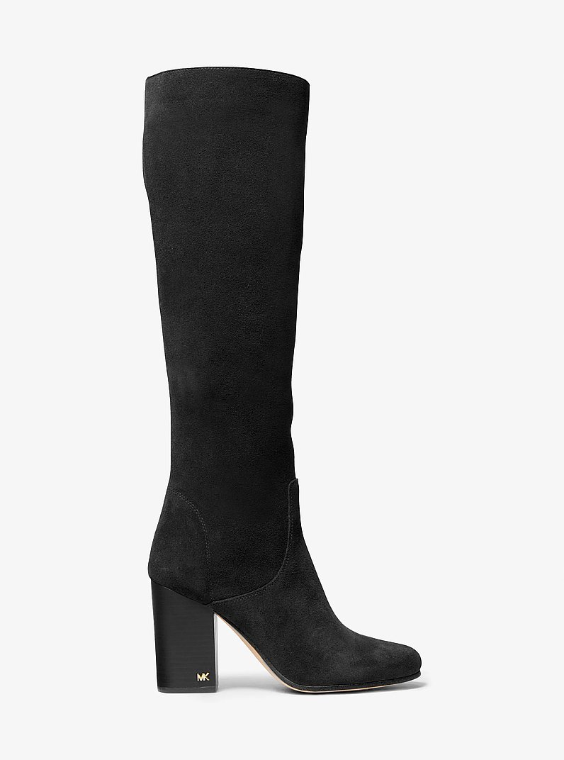 Jocelyn Suede Knee Boot in BLACK | Michael Kors