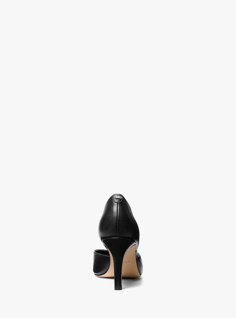 Elyse Leather D'Orsay Pump in BLACK | Michael Kors