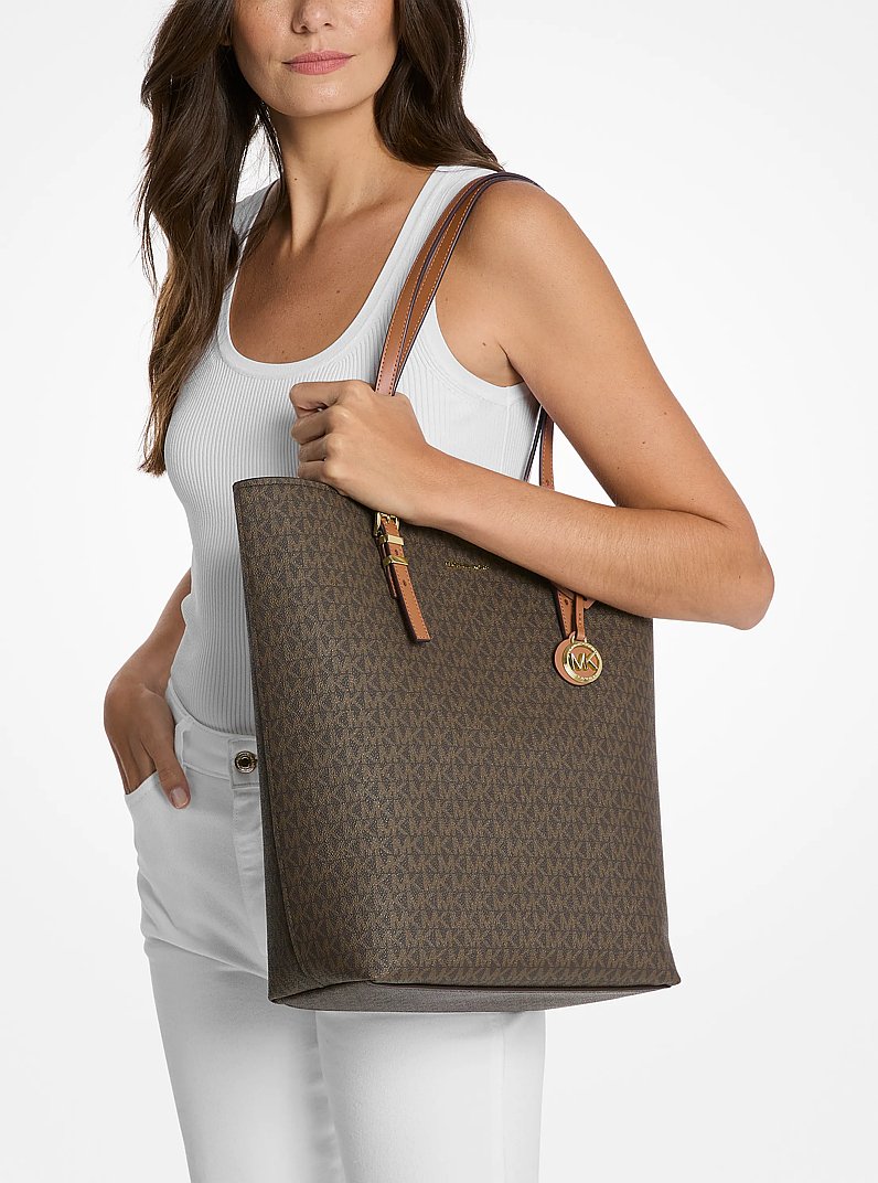 Shopper Quinn Large mit Signature-Logomuster in BRN/EICHELBR | Michael Kors