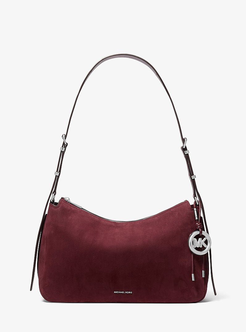 Nolita Medium Nubuck Shoulder Bag in OXBLOOD | Michael Kors