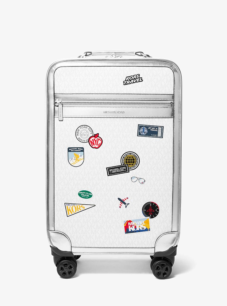Petite valise &agrave; ornements et &agrave; logo Signature in BLANC OPTIQUE | Michael Kors