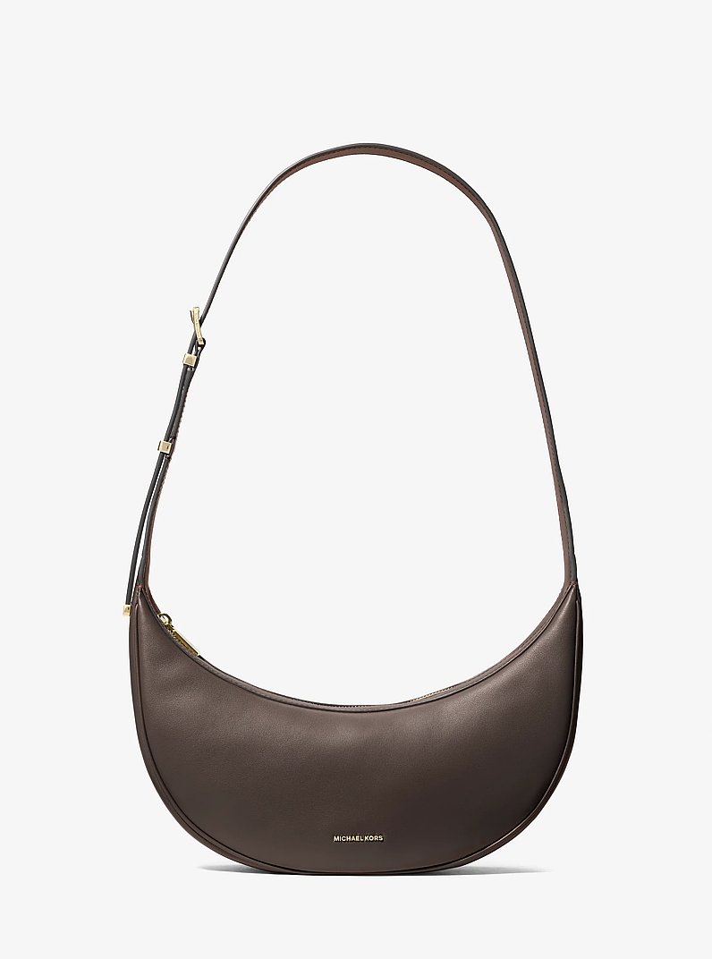 ここあ Avra Medium Leather Crossbody Bag in CHOCOLATE - Sale | Michael