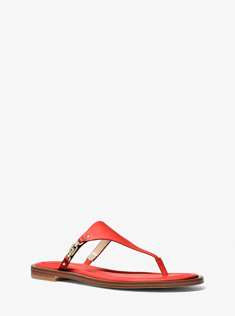 Daniella Leather Sandal in SPICED CORAL | Michael Kors