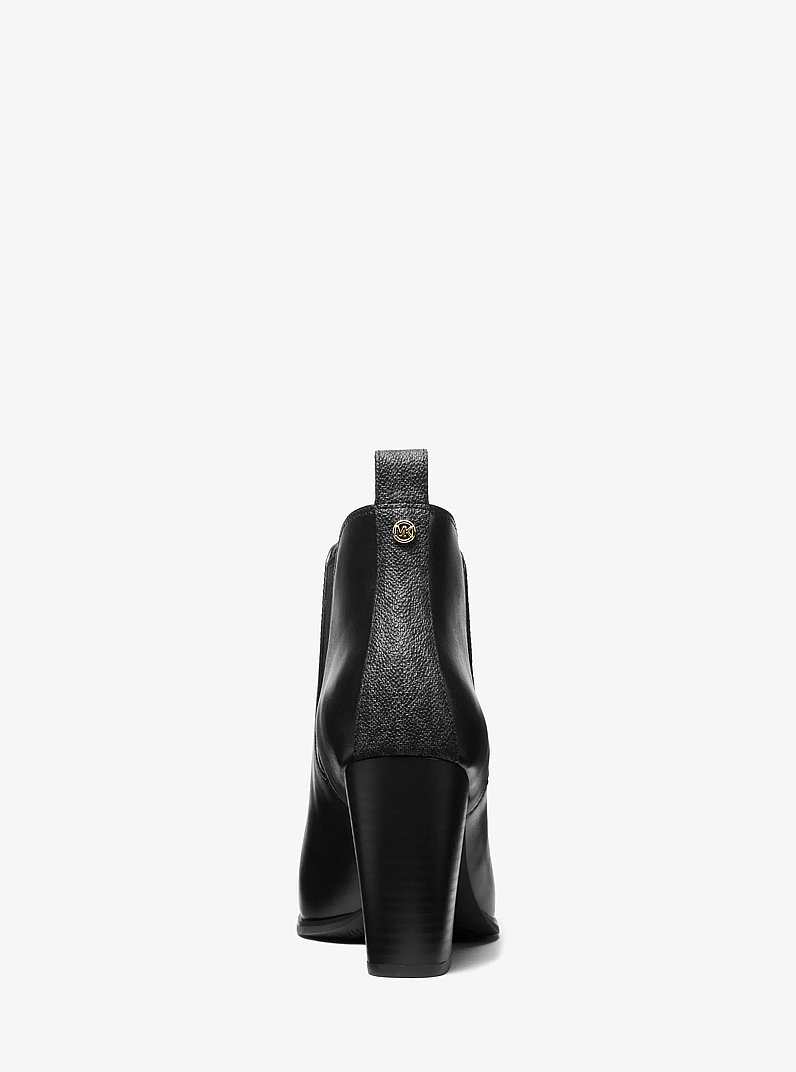 Evaline Signature Logo Trim Boot in BLACK | Michael Kors