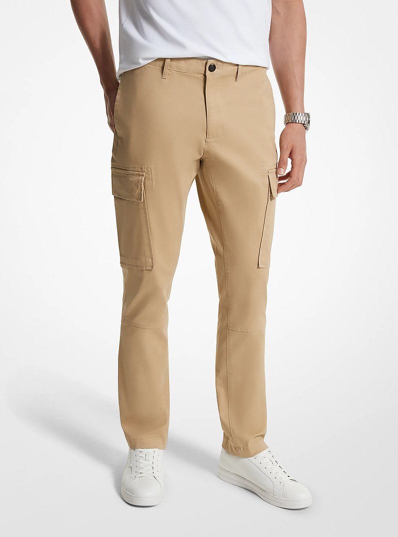 Cargohose aus Biobaumwolle mit Stretch-Anteil in KHAKI | Michael Kors