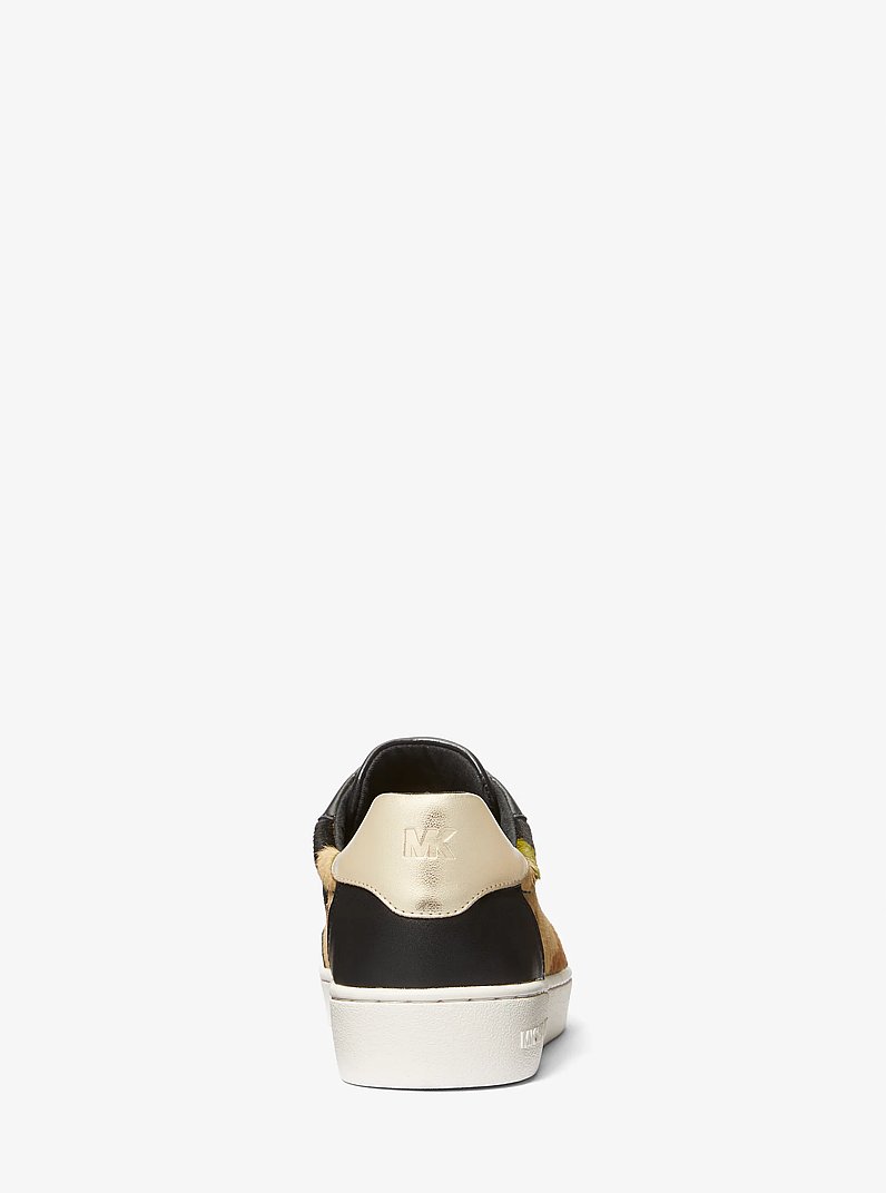 Scotty Camouflage Print Calf Hair Sneaker in Smoky Olive Multi | Michael Kors