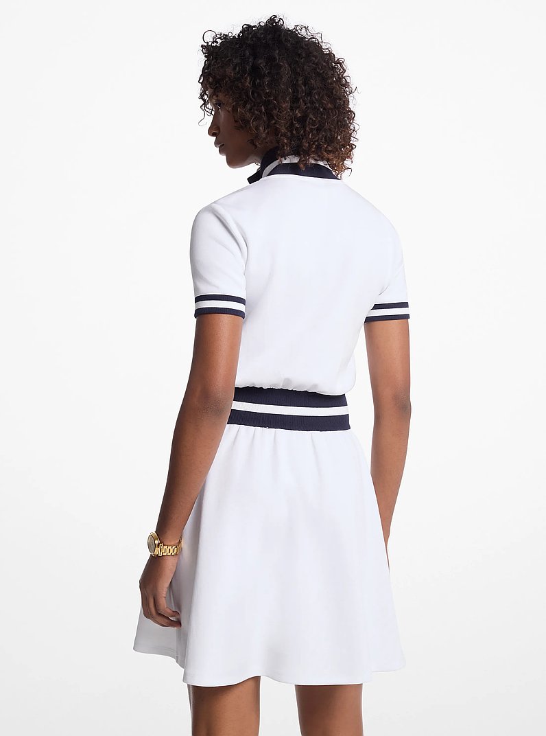 Vestido de punto de algod&oacute;n con cremallera in BLANCO | Michael Kors