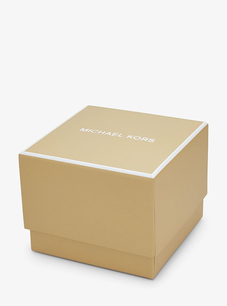 Ensemble-cadeau de bijoux &agrave; pav&eacute; et grav&eacute; du logo in OR | Michael Kors