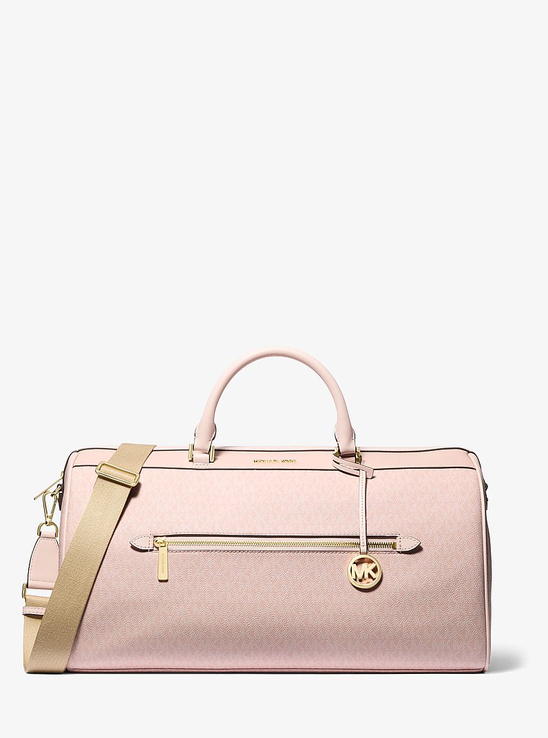 Jet Set Travel Extra-Large Signature Logo Duffel Bag in LT POWDER BLUSH | Michael Kors